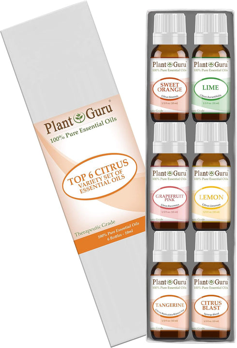 Citrus Essential Oil Set 6-10 ml 100% Pure Therapeutic Grade Cold Pressed