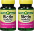 Spring Valley Biotin 10000mcg with 100mg Keratin, Dietary Supplement, 60 Count (Pack of 2)