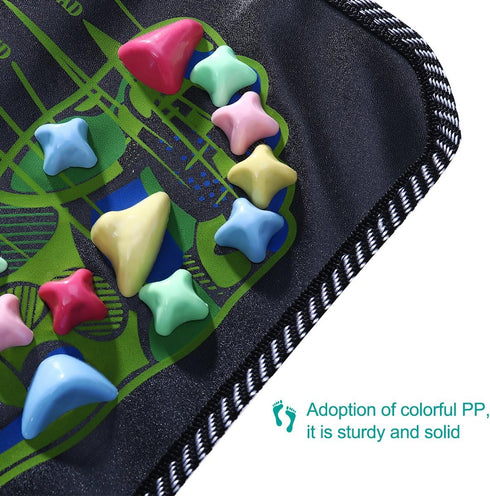 Reflexology Massage Mat Foot Stone Leg Pain Walk Massager Pad (Black)