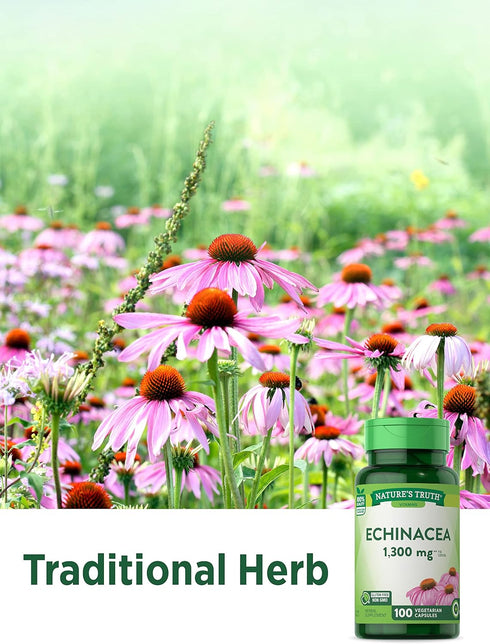 Echinacea Extract Capsules | 1300mg | 100 Count | Non-GMO & Gluten Free by Nature's Truth