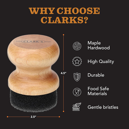 CLARK'S Food Grade Mineral Oil & Wax Applicator for Wood Cutting Boards, Butcher Blocks, USA Maple