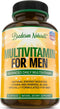 Men's Multivitamin Supplement for Energy, Focus, Performance, Vitamins A, C, D, E & B12, 60 Capsules Made in USA