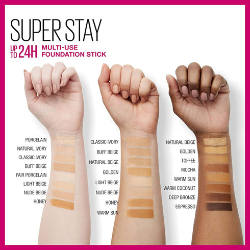 Maybelline New York Super Stay Foundation Stick, Normal to Oily Skin, Espresso, 0.25 Ounce