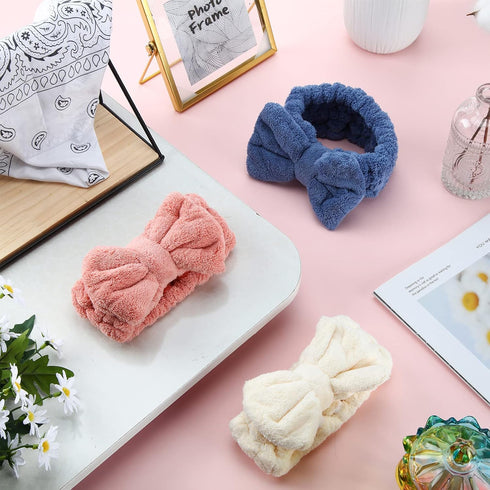 Hicarer 3 Pieces Towel Headbands for Women, Makeup Spa Headband for Washing Face