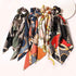 LFOUVRE 4 Pcs Chain Satin Hair Accessories, Ribbon Scrunchies with Long Tails and Knotted Hair Bands