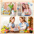 Yeyeplum 8 Set Pcs Easter Bunny Money Holder Wooden Money Holders Cash Gift Holder with Bunny Egg Chick Designs Box