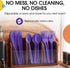 Disposable Purple Plastic Forks, 50 Pcs - Heavy Duty Purple Plastic Cutlery