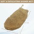 Natural Vegetable Fiber Dual Sided Exfoliating Hemp Flax Ramie Glove, Pack of 2, Brown, Machine Washable