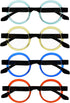 Eyekepper 4 Pack Round Reading Glasses for Women, Retro Readers Eyeglasses