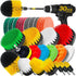 Holikme 30Pack Drill Brush Attachments Set - Power Scrubber Brush with Extend Long Attachment for All Purpose Cleaning