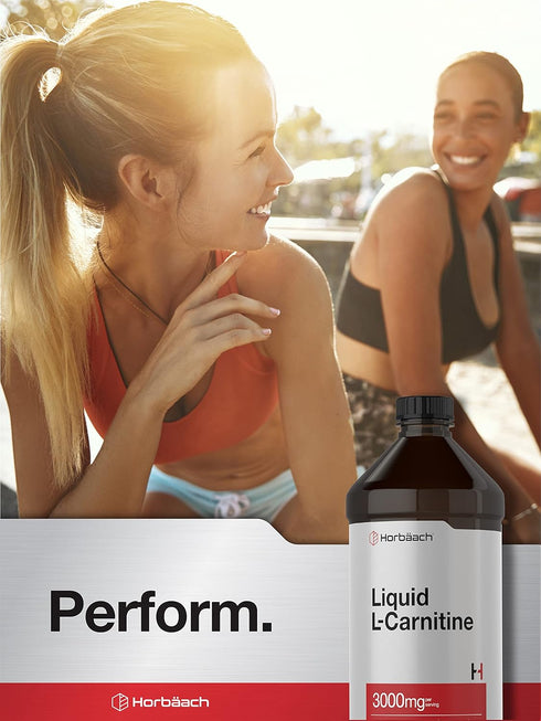 Horbaach L-Carnitine Liquid 3000mg | 16 fl oz | Berry Flavor | Vegetarian Non-GMO Gluten Free Supplement