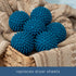 S&T INC. Reusable Plastic Dryer Balls, 6 Pack, Dark Blue, 2.5 in Fabric Softener for Laundry.