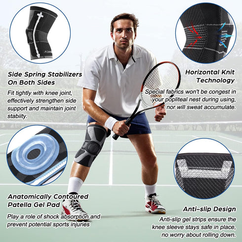 NEENCA Professional Knee Brace for Pain Relief, Medical Compression Sleeve for Meniscus Tear, ACL, Arthritis