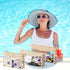 Boho Patch Cosmetic Bag - 3 Pcs Clear Waterproof Summer Toiletry Bag, PVC Zipper Clutch for Women Girls
