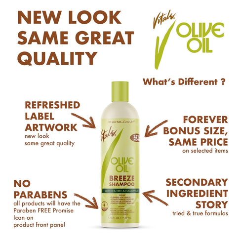 VITALE Olive Oil Foam Wrap Hair Lotion, 8 fl oz, Flake-Free Anti-Breakage Styling