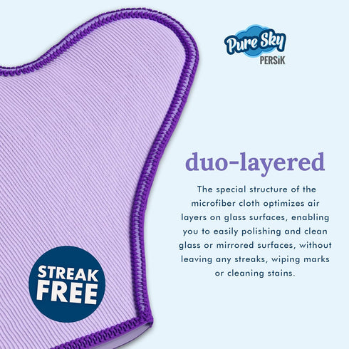 Pure-Sky Glass Cleaning Cloth Glove - JUST ADD Water No Detergents Needed Streak Free Magic Ultra Microfiber Window