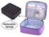 Nail Polish Organizer, Holds 30 Bottles, Double-layer Carrying Case with Handle (Purple)