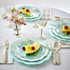SILVER SPOONS 10 PC Vintage Embossed Plastic Dinner Plates, Heavy Duty Disposable Set, 10.75” for Baby Showers, Weddings