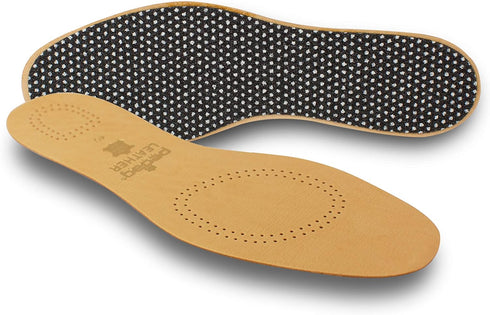 pedag Leather Insole, Handmade in Germany, Sweat Wicking Carbon Layer, Tan, Fits Pumps and Dress Shoes, US M12 / EU 45