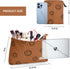 WLLWOO Makeup Bag-2pcs Smile Face Corduroy Cosmetic Bag, Waterproof Pencil Case Coin Purse for Women Travel Toiletry