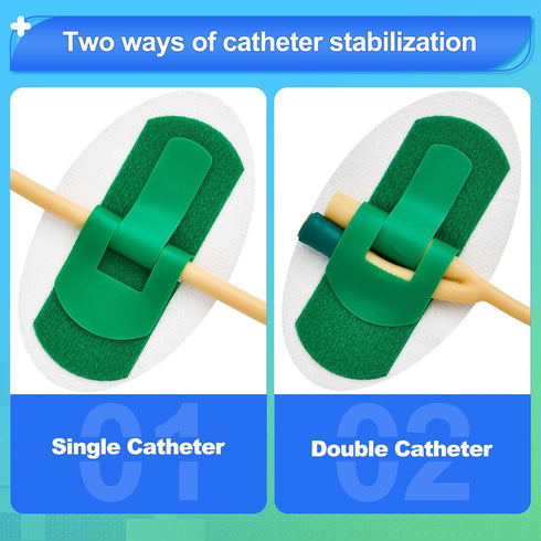 RYentte 25 PCS Catheter Stabilization Device,Self Adhesive Catheter Tube Urinary Leg Bag Holder Sticker, Catheter