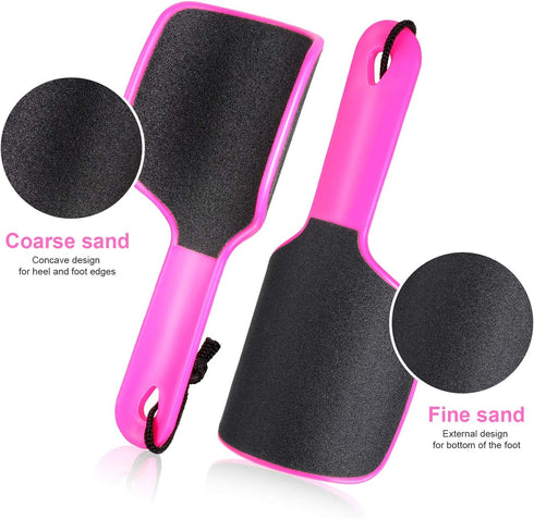 Mudder 4 Pieces U Shaped Curved Foot File - Double Sided Callus Remover in 4 Colors