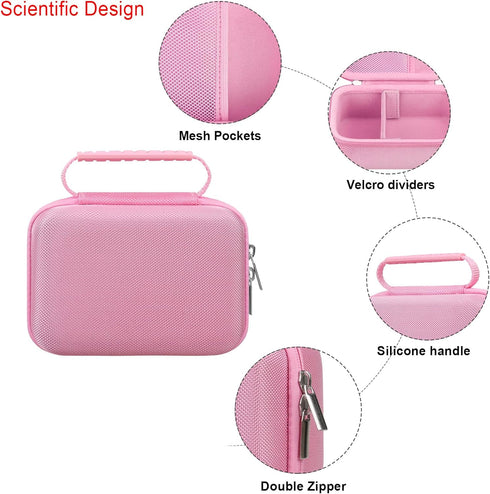 Pink Carrying Case for iHealth Track Smart Upper Arm Blood Pressure Monitor, Wireless Bluetooth Monitor Storage Holder