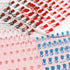 Rose Nail Stickers 8 Sheets Glitter Shiny Black Red Blue Pink Flower Design Self-Adhesive Nail Decoration