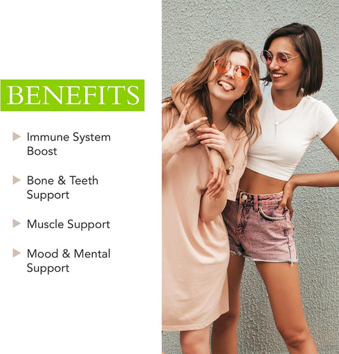 Immunity, 5000IU D3, 30 Vitamin D Supplement Natural Vitamins for Men & Women - May Support Bones, & Mood - Non-GMO