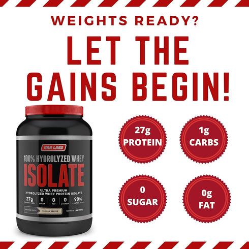 Hydrolyzed Whey Protein Isolate, 2 lbs. Vanilla