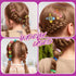 Teenitor Elastic Hair Ties, Hair Accessories for Girls, Colorful Baby Elastic Hair Bands Set with Clips