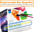 MAGDEPO 3X Raised Bar Magnifier, 8" Dome Top Reading Magnifier with Stand for Low Vision Reading