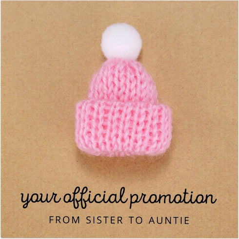 Ukodnus Promotion to Auntie Pregnancy Announcement Card for Sister, Baby Gender Reveal