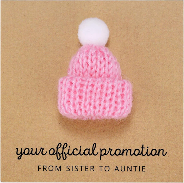 Ukodnus Promotion to Auntie Pregnancy Announcement Card for Sister, Baby Gender Reveal