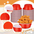 Gejoy Plastic Bowls 23 oz Disposable Snack Bowls, Salad Bowls for Graduation, Wedding, Birthday Parties, Red, 50 Pcs