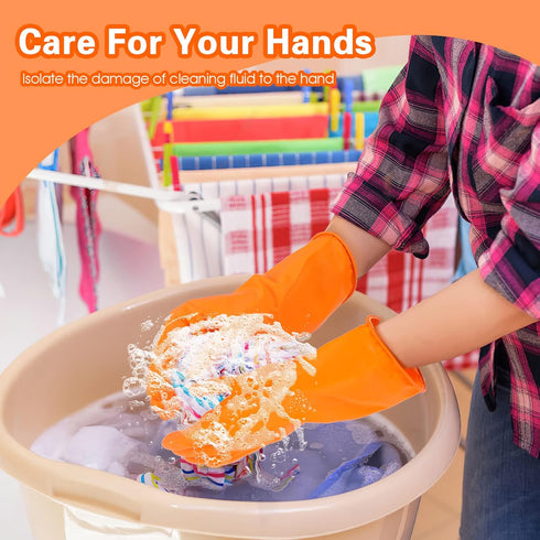 Sibba 1 Heavy Duty Rubber Dishwashing Gloves - Pair for Kitchen & Gardening