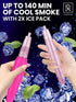 Premium Ice Pipe Hookah Hose Set, Pink Ice Hookah with 2 Reinforced Cooling Packs, Soft Grip, Mouthpiece Accessory Set
