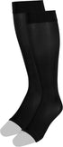 Truform Women's Compression Stockings, 20-30 mmHg, Knee High Length, Open Toe, Black, Medium