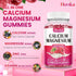 Calcium Magnesium Zinc Gummies, Calcium Magnesium 2:1 Ratio with Vitamin D3, K2, B6, B12 for Bone Strength, Muscle Function & Nerve Health, Extra Absorption Formula, Vegan, Raspberry Flavor 60 Gummies