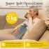 Qomfor 3L Hot Water Bottle - with Soft Premium Fleece Cover - Gray, - Heating Pad for Menstrual Cramps & Period Comfort