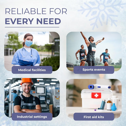Pack 4.5" 7" 24 Pack Ever Ready First Aid Disposable Cold Compress Instant Ice for Injuries, Swelling & Pain Relief x