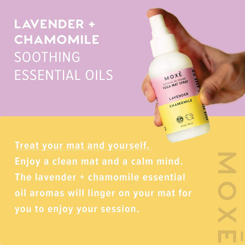 MOXE Yoga Mat Cleaner, 4 Ounces (Lavender Chamomile & Rosemary Lemon)