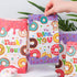 VGOODALL 24PCS Donut Party Favor Bags, Paper Gift Bags with Stickers for Kids Birthday Party Goodie Bags