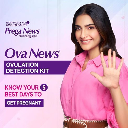 Ova News 5 5 (Pack 6) Ovulation Detection Kit from Prega News | Identifies Most Fertile Days to Conceive in Mins