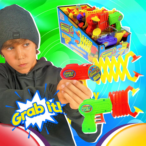 JA-RU Kids Grabber Claw (1 Pack) 12 Inch Long Plastic Reacher Machine, Interactive Learning Toy