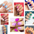 TailaiMei 144 Pieces Nail Vinyls Stencil Sticker Set, 72 Designs for Nail Art Decal, 24 Sheets Reusable DIY