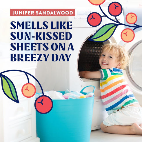 Concentrated Liquid Laundry Detergent Soap - 64 Loads (32 oz) | Eco-friendly, Juniper Sandalwood, No Harsh Chemicals