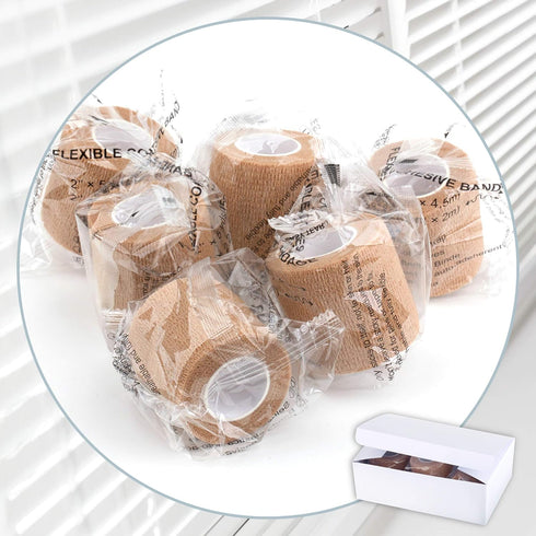 Cohesive Bandage Wrap, Self Adhesive Medical Tape, Vet Wrap, Athletic Elastic Stretch Band for Sport Injury & Wound