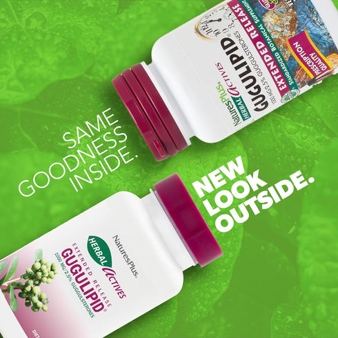 Natures Plus Herbal Actives Gugulipid, 1000 mg, 2.5% Guggulsterones, 30 Vegan Tablets, Ayurvedic Supplement