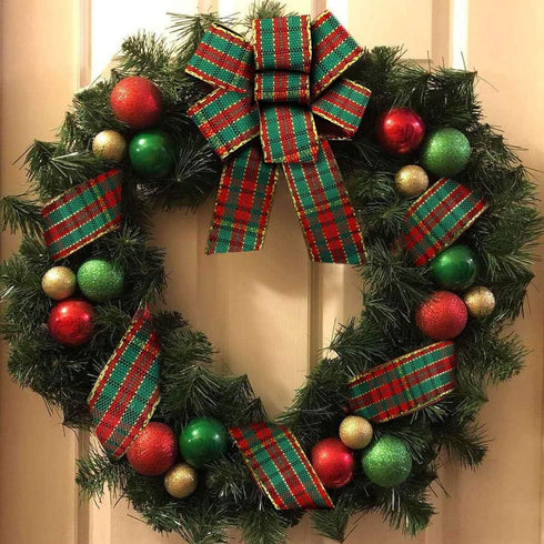 Christmas Checkered Plaid Ribbon, 25 Yard Each Roll, 100% Polyester for Crafts and Gift Wrapping